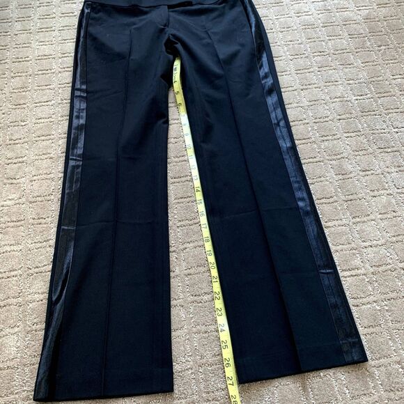 Laundry By Shelli Segal Wide Leg Black Tuxedo Pants Women's 4 Short Y2K Party - Picture 8 of 9